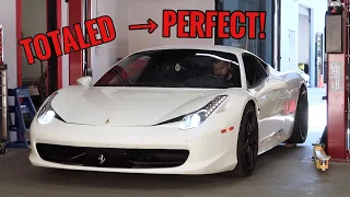 MY WRECKED FERRARI 458 IS OFFICIALLY COMPLETE!!!