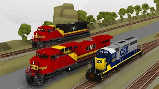 CSX 8888 and Unstoppable AWVR 777 together in Rolling Line