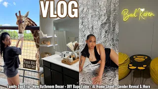 VLOG | Family Zoo Trip + New Bathroom Decor + DIY Bape Table + At Home Shoot + Gender Reveal & More