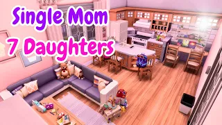 The Sims 4 | Single Mom, 7 Daughters - Speed Build W/Voice Over (No CC)