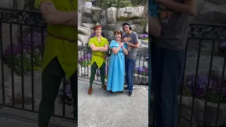 Taking pictures with Peter Pan and Wendy #shorts #disneyland #autism