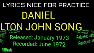 Daniel with lyrics song by: Elton John