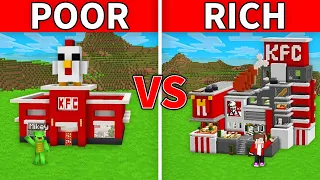 Mikey POOR vs JJ RICH KFC House Build Battle in Minecraft (Maizen)