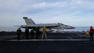F/A-18E Super Hornet catapult launch USS Theodore Roosevelt  Dec 5 2019