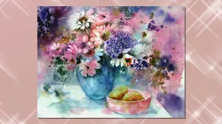Акварельные цветы Harumi Kosugi