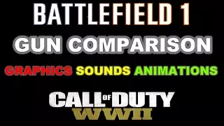 Battlefield 1 VS Call Of Duty WW2 GUN COMPARISON - GRAPHICS SOUNDS ANIMATIONS 1440P60FPS