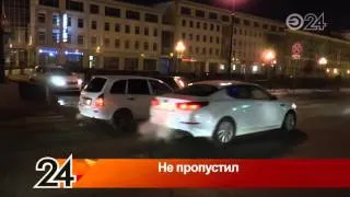 Водитель «Лады» не уступил дорогу и спровоцировал ДТП в центре Казани