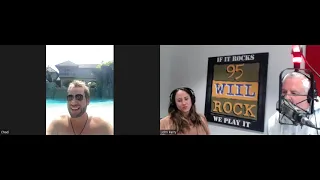 Chad Kroeger of NICKELBACK talks to Tom & Leah from the WIIL ROCK Morning Show from his pool!!!