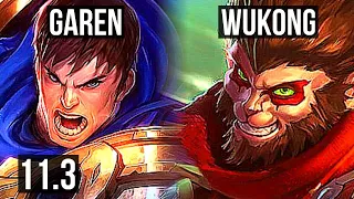 GAREN vs WUKONG (TOP) | 1700+ games, 11/2/9, 1.2M mastery, Dominating | BR Master | v11.3