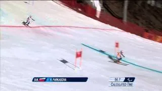 Henrieta Farkasova (1st run)| Women's giant slalom visually impaired | Alpine skiing | Sochi 2014