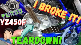 TEARING DOWN MY TURBO YZ450F DIRTBIKE