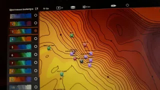 Эхолот HUMMINBIRD SOLIX 12 Изменение цветовой политры карты