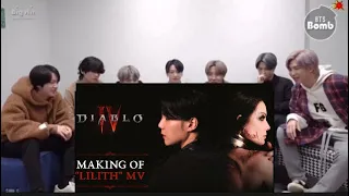 BTS reaction to Suga ft.Halsey Lilith Diablo Anthem mv,for Halloween 🎃