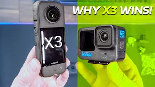 GoPro 12 vs Insta360 X3 - 8 Reasons why the X3 Wins!