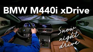 BMW M440i xDrive: SNOW Night POV Drive!