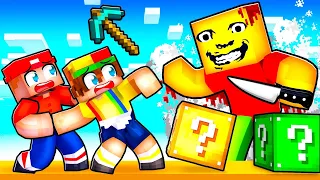 Playing a WEIRD STRICT DAD LUCKY BLOCK RACE in Minecraft!