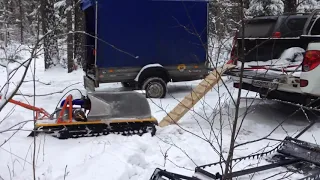 Погрузка  самодельной мотособаки в Пикап.