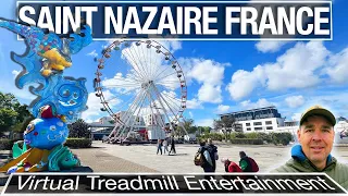 FRANCE - Exploring Saint Nazaire on the Coast - 4k Virtual Treadmill Tour and City Walk