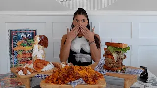 BIG D's Delicious Burger Challenge vs. @RandySantel  | LOS ANGELES EP1 | @leahshutkever