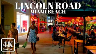 LINCOLN ROAD , MIAMI BEACH AUGUST 2022 4K UHD 60FPS FLORIDA U S A