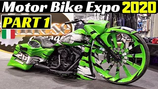 Motor Bike Expo 2020 Highlights Part 1/3 - Verona, Italy - Customs, Choppers, Cafè-Racers & More!