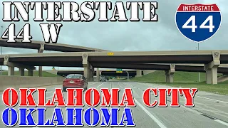 I-44 West - Oklahoma City - Oklahoma - 4K Highway Drive