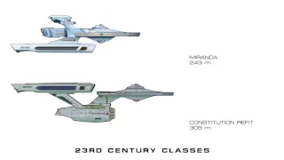 Federation Starships - Class Size Comparisons