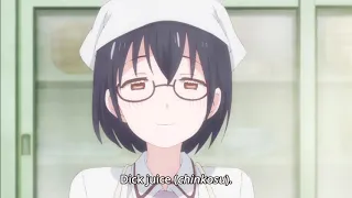 asobi asobase Episode 10 funny moment Katsumi cant stop thinking about *****