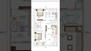 25x40 house plan | 25 by 40 house design #homedesign #housedesign #homeplan #architecture #2bhk