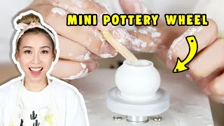 Testing Out A Mini Pottery Wheel | TINA TRIES IT