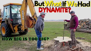 The Biggest Stump I've Ever Tackled With A Backhoe! - John Deere 310SE Digging Huge Maple Stump