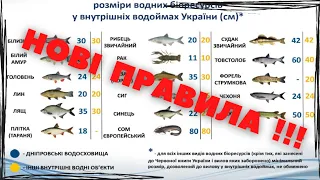 Нові правила риболовлі! 09.12.2022! Забов'язання! Відповідальність!