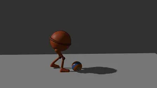 Walkney Kicks A Ball Test 3D animation