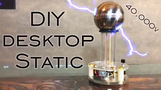 DIY 40000 volt Van Der Graaff (battery powered)