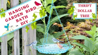 DIY Dollar Tree Hanging GLASS BEAD GARDEN BIRD BATH  DIY | Thrift | Dollar Tree DIY Decor  Project