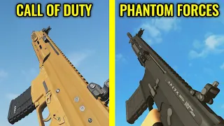 COD MW3 2023 vs Roblox Phantom Forces  - Weapons Comparison