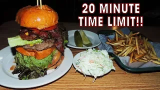 Competitive Eating Record Challenge w/ 5-Patty Burger Meal!!