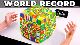 Зібрав найбільший кубик Рубіка у світі 21х21