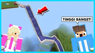 MIPAN & ZUZUZU Membuat Perosotan Paling Panjang Di Dunia! DIATAS LANGIT - Minecraft Survival