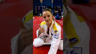 … and the answer is … Olympic Champion Distria KRASNIQI 🇽🇰 #shorts #martialarts #EuropeanJudo #Judo