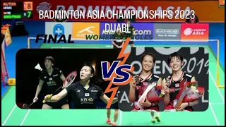 Badminton Asia Championships 2023 Final ( Fukushima/Hirota🇯🇵 VS  Baek/Lee🇰🇷)