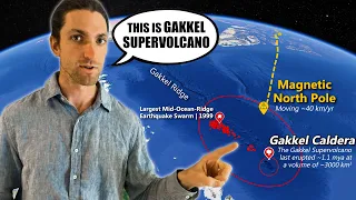 Earth's North Magnetic Pole is moving over Gakkel Supervolcano