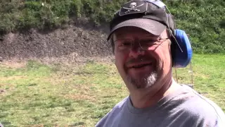 Golf ball shot with 80 year old rifle