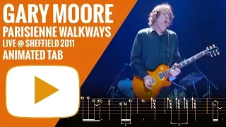 GARY MOORE - PARISIENNE WALKWAYS - Guitar Tutorial - Animated Tab
