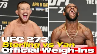 UFC 273 Official Weigh-Ins: Aljamain Sterling vs Petr Yan