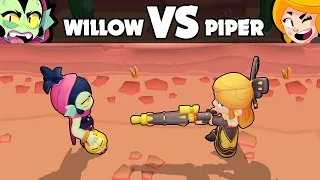 Willow vs Mariposa Piper | 1 vs 1 | Brawl Stars