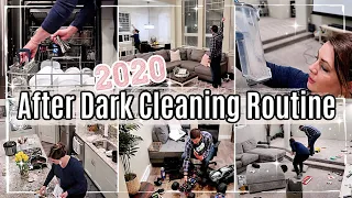 RELAXING 😌 2020 AFTER DARK CLEAN WITH ME :: MARRIED NIGHT TIME CLEANING ROUTINE + SAHM MOTIVATION