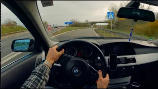 4K POV 240km/h driving home from work - E60 530i