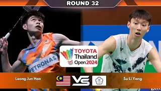 Leong Jun Hao Vs Su Li Yang | MS | R32 | Thailand Open 2024 Badminton