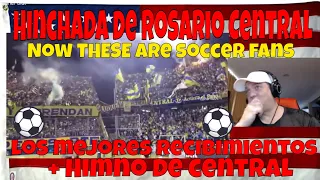 Hinchada de Rosario Central los mejores recibimientos + Himno de central - REACTION - SUPERFANS!!!